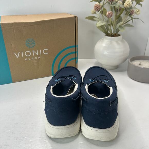 Vionic Skipper Canvas Slip-On Comfort Shoes Navy I4788F1400 Men's US 8M - Picture 4 of 10